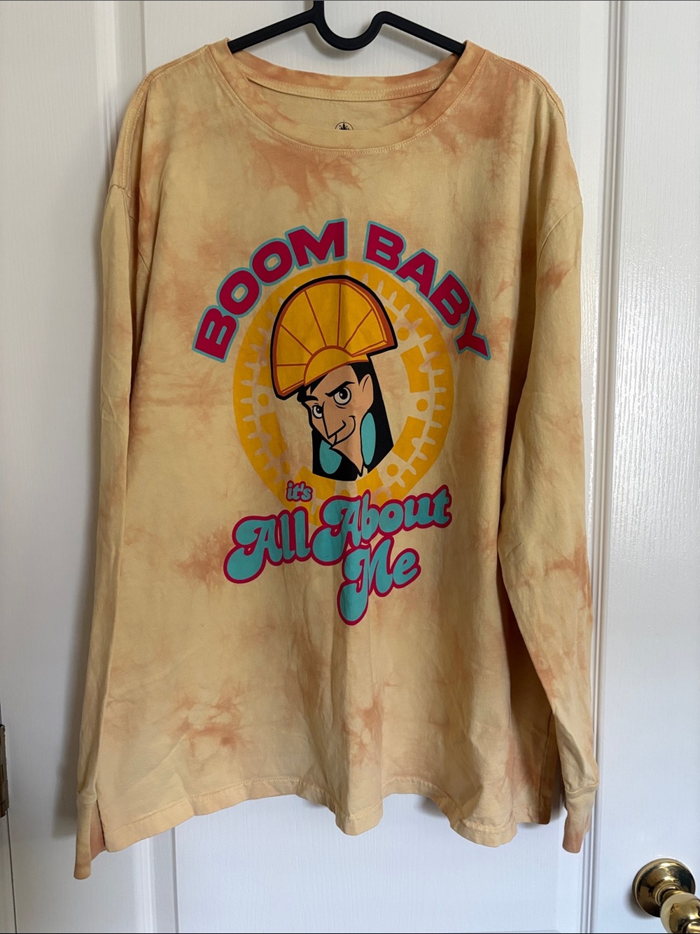 Disney Parks Emperors New Groove Tie-Dye 'Boom Baby' Graphic Long Sleeve Tee